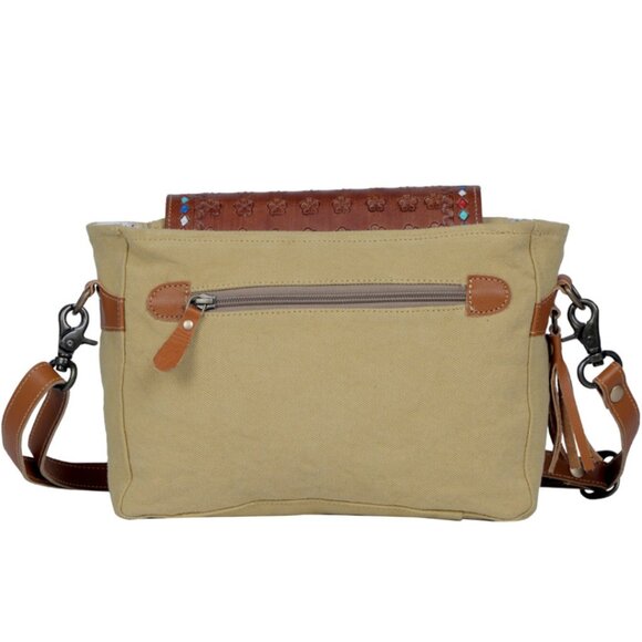 MYRA BAG Floral Etching Western Hand Tooled Crossbody Bag NWT - Picture 3 of 15